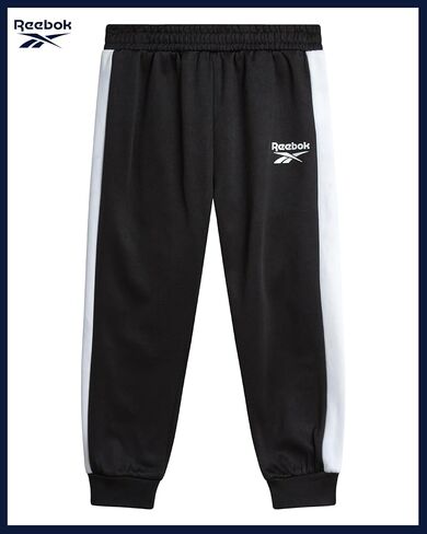 Reebok Boys Tracksuit Set - 2 Piece Athletic Tricot Zip Up Fleece Lined Jacket and Toddler Sweatpants Playwear for Kids in Saudi Arabia