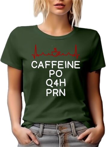 Caffeine PO Q4H PRN White Graphic Tshirt for an NP in Saudi Arabia