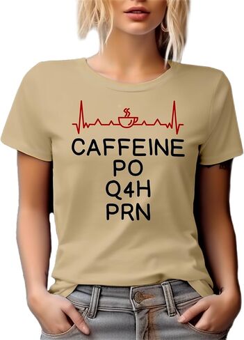 Caffeine PO Q4H PRN White Graphic Tshirt for an NP in Saudi Arabia