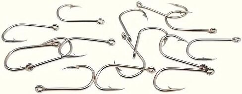 100pcs of Fishing Hooks for Freshwater and Saltwater Fishing Gear, Including Worm Soft Bait Clamps and Hooks Sizes 3# to 12#. in Saudi Arabia