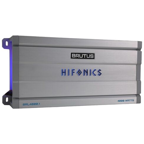 Hifonics Brutus BRL4000.1 مضخم صوت أحادي للسيارة يوفر 4000 واط RMS مع مقياس الأشعة فوق البنفسجية المدمج ونظام إدارة الطاقة الذكي. in Kuwait
