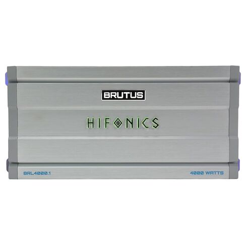 Hifonics Brutus BRL4000.1 مضخم صوت أحادي للسيارة يوفر 4000 واط RMS مع مقياس الأشعة فوق البنفسجية المدمج ونظام إدارة الطاقة الذكي. in Kuwait