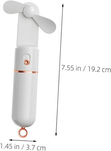 TEHAUX Mini USB شحن مروحة محمولة مع 3 سرعات رياح قابلة للتعديل، 2000 مللي أمبير في الساعة مروحة تبريد شخصية محمولة قابلة لإعادة الشحن للسفر والاستخدام المكتبي، تصميم أبيض قابل للطي in Saudi Arabia