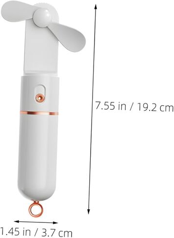 مروحة Homoyoyo المحمولة الصغيرة المحمولة مع شحن USB، مروحة شخصية قابلة للتعديل 3 سرعات، عمر بطارية طويل 2000 مللي أمبير في الساعة للاستخدام في الهواء الطلق والسفر، أبيض in Saudi Arabia