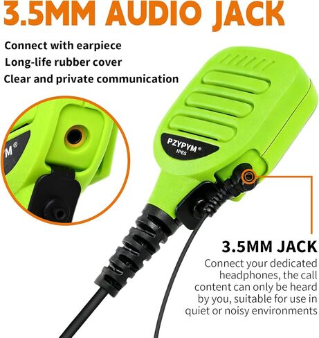 جهاز Walkie Talkie 2 Pin كتف ميكروفون أسود طية صدر السترة مكبر صوت عن بعد لـ Retevis h777s retc 15، لـ Baofeng bf-f8hp uv-5r uv-17r، لـ Kenwood tk-2180 nx3200 nx1300 tk3160 tk2312 (أخضر) in Kuwait