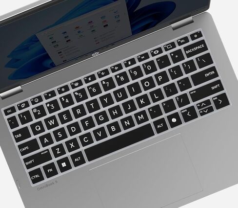 غطاء لوحة المفاتيح لجهاز HP OmniBook 5 16-fb0000nr 16-fb0037nr، OmniBook 5 14-he 14-he0099nr 14-he0017nr، OmniBook 5 Flip 14-fp0000nr 14-fp0057nr واقي لوحة مفاتيح الكمبيوتر المحمول - شفاف in Kuwait