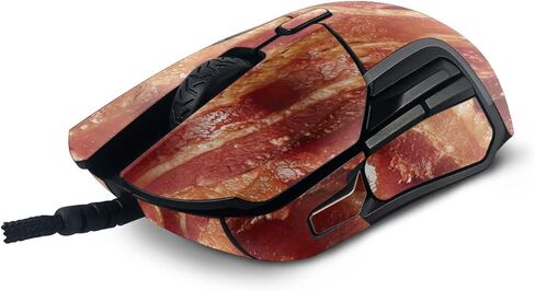 غلاف MightySkins متوافق مع ماوس الألعاب SteelSeries Rival 5 - لحم الخنزير المقدد المقرمش | غطاء ملتف واقٍ ومتين وفريد ​​من نوعه من الفينيل | سهل التطبيق والإزالة وتغيير الأنماط | صنع في الولايات المتحدة الأمريكية in Kuwait