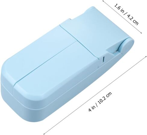 مروحة USB محمولة صغيرة قابلة للطي من BESPORTBLE، مروحة مكتب صغيرة قابلة لإعادة الشحن برأس مزدوج، خفيفة الوزن للسفر والاستخدام الخارجي باللون الأزرق in Kuwait