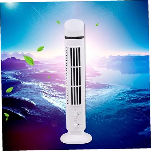 Gatuida USB Desk Cooling Fan with Night Light, Mini Silent Tower Fan for Home Office, White Usb-powered Multi-function Summer Accessory without Battery in Saudi Arabia