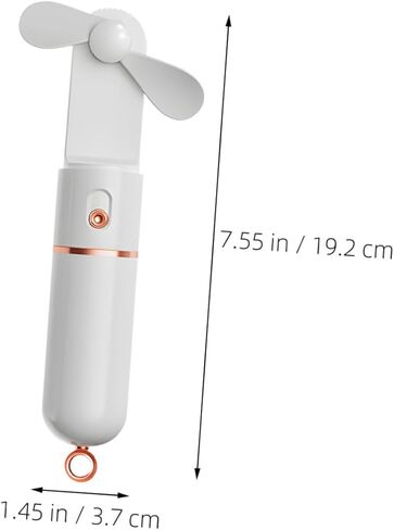 Portable Handheld Fan USB Rechargeable Mini Personal Fan with 3-speed Settings 2000mah Battery White for Travel Outdoor Use in Saudi Arabia
