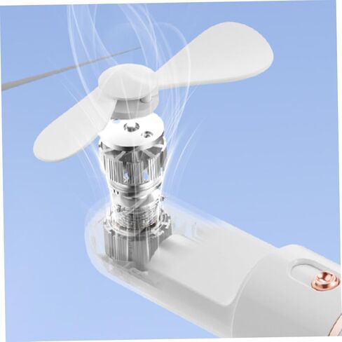 Portable Handheld Fan USB Rechargeable Mini Personal Fan with 3-speed Settings 2000mah Battery White for Travel Outdoor Use in Saudi Arabia
