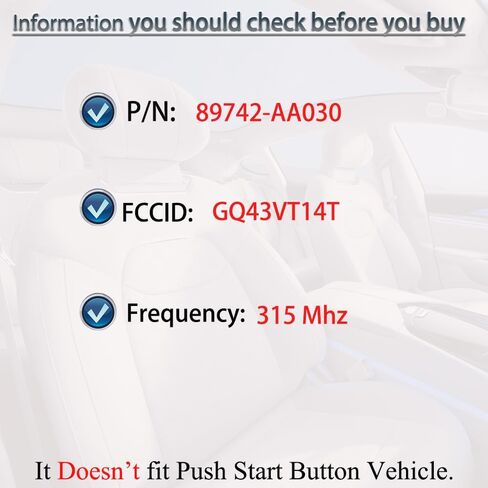 Key Fob Keyless Entry Fits for Toyota Camry 2002-2006 / Matrix Pontiac Vibe 2003-2008 / Sienna 1999-2003 / Solara 2002-2003 Remote Control Replacement GQ43VT14T 89742-AA030 in Saudi Arabia