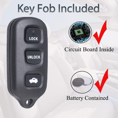 Key Fob Keyless Entry Fits for Toyota Camry 2002-2006 / Matrix Pontiac Vibe 2003-2008 / Sienna 1999-2003 / Solara 2002-2003 Remote Control Replacement GQ43VT14T 89742-AA030 in Saudi Arabia