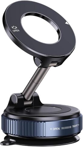 Vacuum Magnetic Phone Holder, Upgraded 360° Car Mount for MagSafe, Adjustable Hands-Free Ultra Suction Cup Holder, Car Mount for iPhone 17 Pro Max, 16, 15, 14, 13, 12, Air, Plus in Saudi Arabia