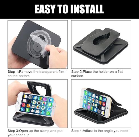 Car Phone Holder Mount for Dashboard, Universal Anti-Slip Dashboard Cell Phone Stand with Suction Cup for Most iPhone, Samsung, Android Smartphones – Hands-Free GPS Vehicle Mount for Cars in Saudi Arabia