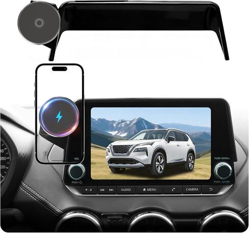 حامل هاتف لسيارة Nissan Rogue (2021-2024 2025، شاشة 8 بوصة) / Altima (2019-25) / Sentra (2020-25)، شاحن لاسلكي 15 وات، حامل هاتف مغناطيسي، حامل سيارة Magsafe 360 ​​درجة، ملحقات Nissan Rogue 2022 2023 in Kuwait