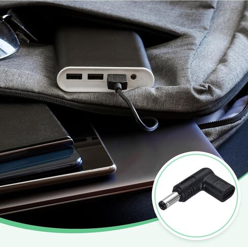 محول USB 3.1 من النوع C أنثى إلى DC ذكر، 12 فولت من النوع C إلى DC5521 5.5x2.1 مم محول الكوع لبنك الطاقة PD مصدر الكمبيوتر المحمول والكمبيوتر اللوحي in Saudi Arabia