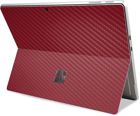 غلاف الكمبيوتر اللوحي من ألياف الكربون متوافق مع Microsoft Surface Pro 11 (2024-2025) - عنابي صلب - غطاء لاصق واقٍ من الفينيل 3M ممتاز - سهل الاستخدام | صُنع في الولايات المتحدة الأمريكية بواسطة MightySkins in Kuwait