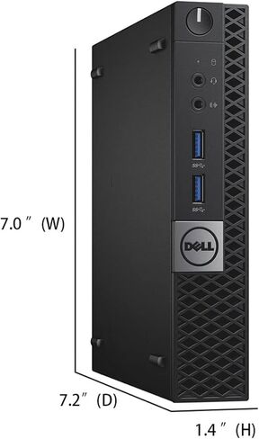 Dell OptiPlex 3040 Mini Desktop Computer PC, Windows 11 Pro, with 23.8 inch FHD Monitor, Core i5-6500, 8GB RAM, 256GB SSD, Mouse, Keyboard, USB WiFi (Renewed) in Kuwait