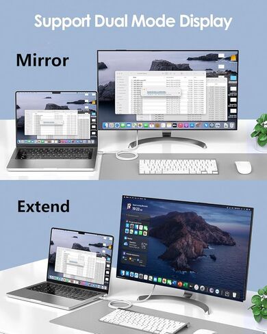 [معتمد من MFi] كابل USB C إلى HDMI 8K@60 هرتز مع منفذ شحن سريع 100 وات PD، سلك محول 6FT من النوع C إلى HDMI لهاتف iPhone 17/16/15، MacBook Pro/Air، iPad Pro إلى شاشة عرض التلفزيون in Kuwait