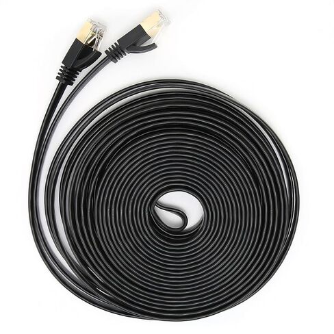 كابل شبكة CAT7 مزدوج الحماية 10 جيجابت، سلك زوج ملتوي 8 النواة، نقل بيانات عالي السرعة لأجهزة التوجيه وأجهزة الكمبيوتر المكتبية وأجهزة التلفزيون الذكية، مع جهات اتصال مطلية بالذهب، مادة PVC، RJ4 (20M) in Kuwait