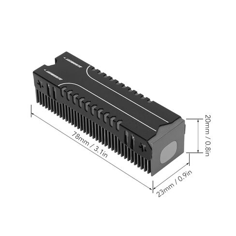 Drfeify M.2 SSD Heatsink Mg مادة سبائك الألومنيوم متينة 38 زعانف تبريد لمكتب الكمبيوتر in Kuwait