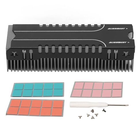 Drfeify M.2 SSD Heatsink Mg مادة سبائك الألومنيوم متينة 38 زعانف تبريد لمكتب الكمبيوتر in Kuwait