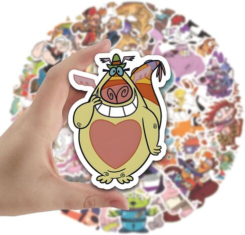 50Pcs Cartoon Anime from The 1990s Themes Waterproof Stickers for Water Bottle Cup Laptop Bike Skateboard Luggage Box Vinyl Graffiti Patches BRJKT in Saudi Arabia