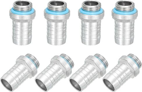 uxcell 8pcs G1/4 Fitting, G1/4 Thread with 8mm OD Nozzle PC Water Cooling Hose Barb Fitting for PC Water Cooling System Accessories in Kuwait