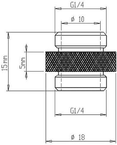 XSPC G1/4" مقاس 5 مم ذكر إلى ذكر، أسود غير لامع، 6 عبوات in Saudi Arabia
