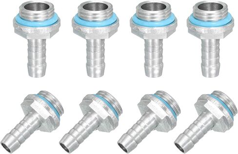 uxcell 8pcs G1/4 Fitting, G1/4 Thread with 8mm OD Nozzle PC Water Cooling Hose Barb Fitting for PC Water Cooling System Accessories in Kuwait