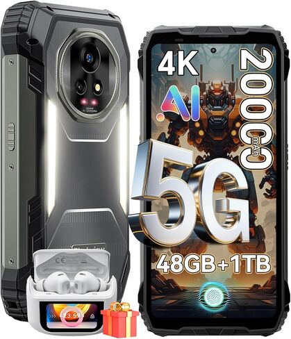 Blackview XPLORE 2 Dimensity 8300 AI 5G هاتف متين غير مقفول Android 15، بطارية 20000 مللي أمبير في الساعة 48 جيجابايت + 1024 جيجابايت / TF 2 تيرابايت، 6.73 بوصة 3.2K هواتف محمولة خارجية، مكبرات صوت 2 × 2 وات IP69K مقاومة للماء وكاميرا 50 ميجابكسل NFC/GPS in Saudi Arabia