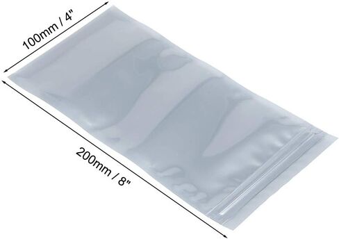 Anti Static Resealable Shielding Bag, 100x200mm/4x8 inch, Protective Antistatic Bag, for Store HDD SSD Laptop Hard Drives Memory Card, Electronic Devices, 25pcs in Saudi Arabia