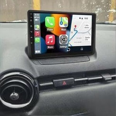 ستيريو راديو السيارة Android 13 Double Din لسيارة Mazda 2 Demio 2014-2023 مع Carplay اللاسلكي Android Auto، 2+32G 9 بوصة IPS مستقبل صوت السيارة مع WiFi GPS Bluetooth Mirror Link AHD كاميرا احتياطية وميكروفون SWC FM AM in Kuwait