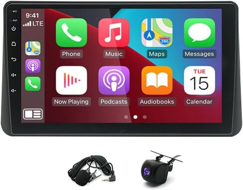 ستيريو راديو السيارة Android 13 Double Din لسيارة Mazda 2 Demio 2014-2023 مع Carplay اللاسلكي Android Auto، 2+32G 9 بوصة IPS مستقبل صوت السيارة مع WiFi GPS Bluetooth Mirror Link AHD كاميرا احتياطية وميكروفون SWC FM AM in Kuwait