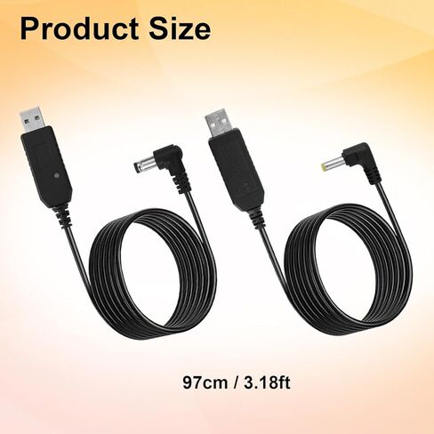 2pcs USB Charger Cable for Rugged Radios, Extra Large Battery Replacement Charging Cord Radio Accessories Compatible with V3/ R1/ GMR2/ GMR2-PLUS/RH-5R in Saudi Arabia