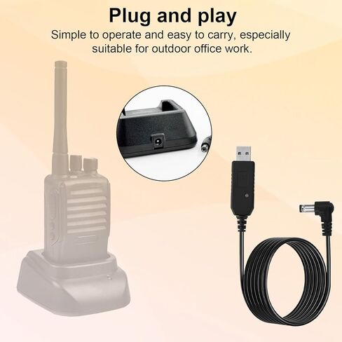 2pcs USB Charger Cable for Rugged Radios, Extra Large Battery Replacement Charging Cord Radio Accessories Compatible with V3/ R1/ GMR2/ GMR2-PLUS/RH-5R in Saudi Arabia