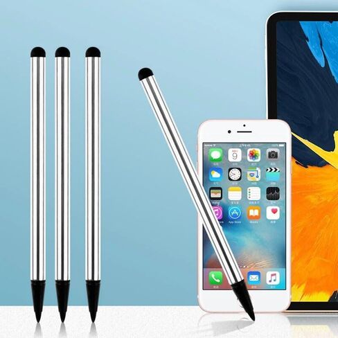 3 قطع قلم لمس سعوي/مقاوم عالمي لهواتف iPhone iPad وسامسونج قلم لمس للرسم (أسود-3 قطع) in Saudi Arabia