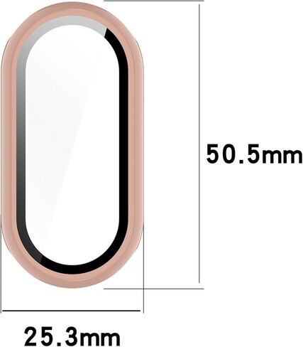 حافظة تغطية كاملة من Discool مع واقي شاشة متوافق مع Xiaomi MI Smart Band 10/10 NFC PC وغطاء حماية من الزجاج الحقيقي ملحقات الساعة الذكية (أسود) in Saudi Arabia