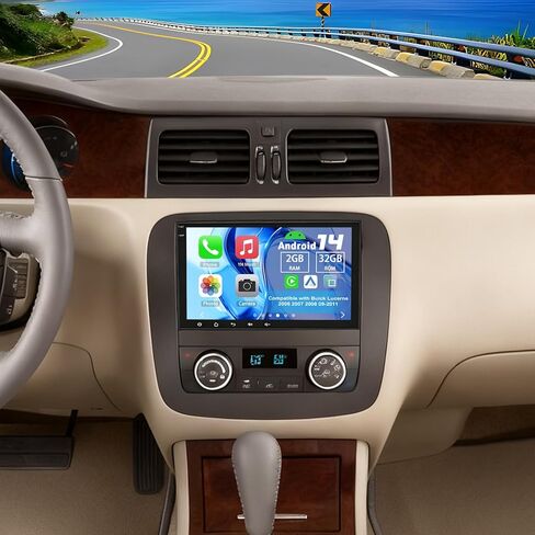 راديو ترقية ستيريو للسيارة Android 14 Double Din لسيارة Buick Lucerne 2006-2011، شاشة لمس 8 بوصة مع Carplay لاسلكي Android Auto GPS WiFi Bluetooth RDS DSP SWC Mirrorlink in Kuwait