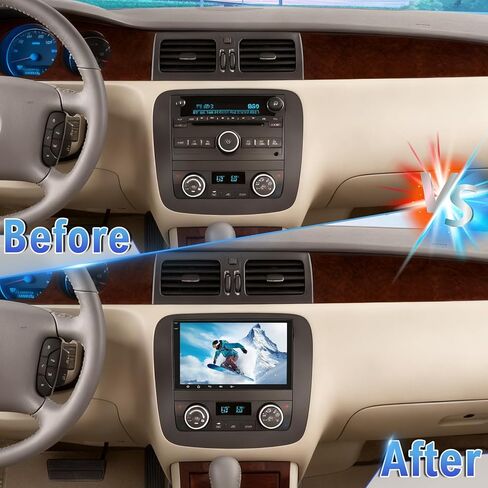 راديو ترقية ستيريو للسيارة Android 14 Double Din لسيارة Buick Lucerne 2006-2011، شاشة لمس 8 بوصة مع Carplay لاسلكي Android Auto GPS WiFi Bluetooth RDS DSP SWC Mirrorlink in Kuwait
