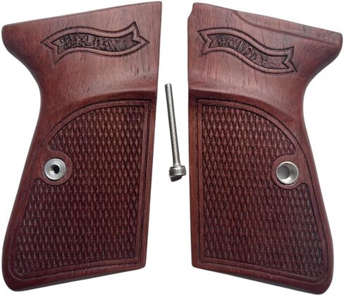 جديد! مقابض متوافقة مع PPK/S، PP، PPK/S الجديد .22 LR خشب برادوك، نقش مربع، صناعة يدوية تايلاندية in Kuwait