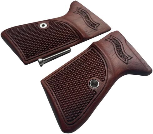 جديد! مقابض متوافقة مع PPK/S، PP، PPK/S الجديد .22 LR خشب برادوك، نقش مربع، صناعة يدوية تايلاندية in Kuwait