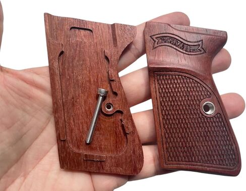 جديد! مقابض متوافقة مع PPK/S، PP، PPK/S الجديد .22 LR خشب برادوك، نقش مربع، صناعة يدوية تايلاندية in Kuwait