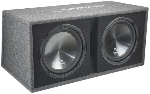 Harmony Audio Bundle HA-RD12 Car Rhythm Loaded Dual 12" Vented 1200W Sub Box with HA-A800.1 Amplifier & Amp Kit in Saudi Arabia