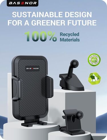 حامل هاتف BASENOR لعام 2025 2026 Tesla Model Y Juniper/Model 3 Highland، حامل هاتف لوحة القيادة لا يحجب الرؤية [بدون لاصق] [أذرع مزدوجة] [قابل للتعديل 360 درجة] ملحقات Tesla تناسب جميع الهواتف الذكية in Kuwait
