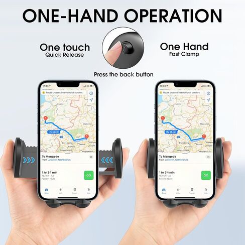 Car Phone Holder Universal Stable Car Phone Mount Air Vent Sturdy Hook Cradle Fit for iPhone Android and All Smartphones, Black in Saudi Arabia