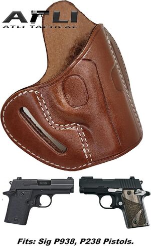 حافظة جلدية Sig P938 - حافظات OWB جلدية لـ Sig P938 - Sig P238 Holster OWB - تناسب مسدسات SigP938، P238 - حافظات مسدس فطيرة مخفية 9 مم، 380 ACP in Kuwait