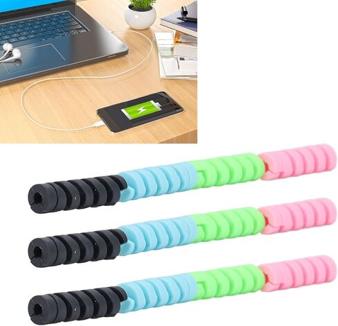 20 عبوة حافظة كابل الشاحن، غطاء حماية كابل البيانات، واقي كابل USB، واقي سلك الهاتف، واقي الكابل الحلزوني، واقي شاحن السيليكون in Kuwait