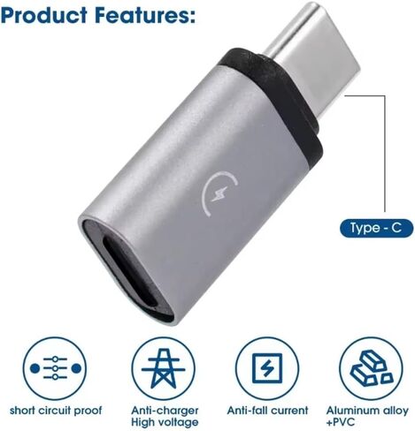 محول 8Pin أنثى إلى USB C ذكر للشحن السريع ونقل البيانات in Kuwait